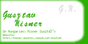 gusztav misner business card